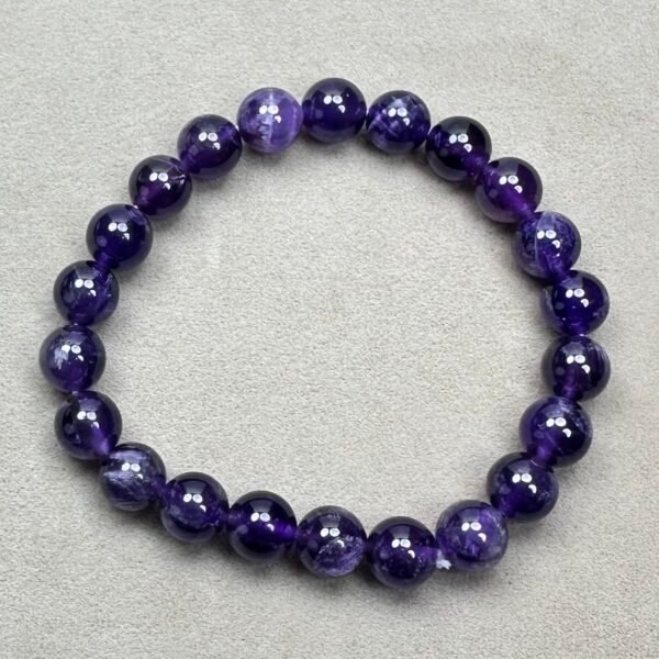 Harmony and Healing: Amethyst and Rose Quartz Bracelet Bundle with Selenite Plate for Charging