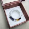 7 Chakra Handmade Bracelet with Pyrite and Natural Clear Quartz (Laboratory Certified)