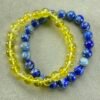 Celestial Success Bundle (For Radiance and Wisdom): Citrine and Lapis Lazuli Bracelet Bundle with Selenite Plate for Charging