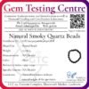 Smoky Quartz Handmade Bracelet (Laboratory Certified)